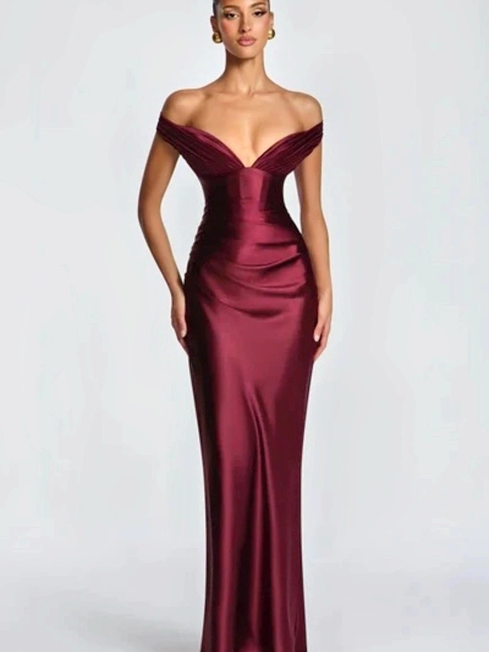 AURELIA MAXI DRESS - CHERRY LACQUER